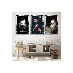Zevahir Ahmet Kaya Gold Pleksi Kenar Solmaz 20x30 Gümüş MDF Tablo