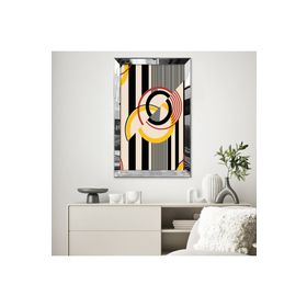 Zevahir Bohem Tarzı Sanat 20x30 Gümüş Gold Aynalı Pleksi Çerçeveli MDF Tablo