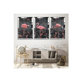 Zevahir Flamingo Gold Pleksi Kenar Ekstra Dayanıklı Solmaz 20x30 Gümüş MDF Tablo