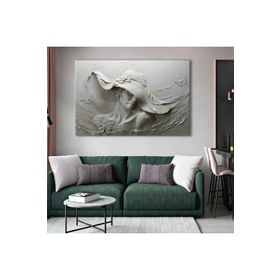 Zevahir Heykel Sanatı Ahşap Şase Dijital Baskı 120x80 Gümüş Kanvas Tablo