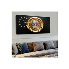 Zevahir Osmanlı Tuğrası 120x60 Saatli Kanvas Tablo