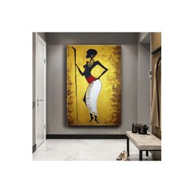 Zevahir Tarihi Mısır Medeniyet Kadını Ahşap Şase Dijital Baskı 50x70 Gümüş Kanvas Tablo