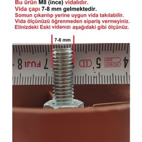Zeygen Armut Ceviz M8 Vida 4'lü 10 cm Koltuk Baza Ayağı