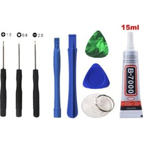 Zhanlida B7000 Şeffaf 15 ml Ekran Cam Kapak Yapıştırıcı ve Tamir Seti