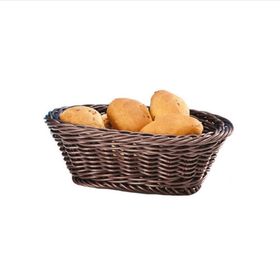 Zicco 18x12 cm Koyu Renk Mini Oval Ekmek Sepeti