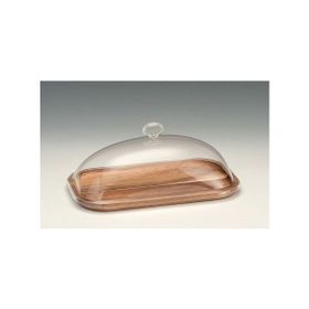 Zicco Ahşap Altlı, Akrilik Kapaklı, 48x19x13 cm Fanus