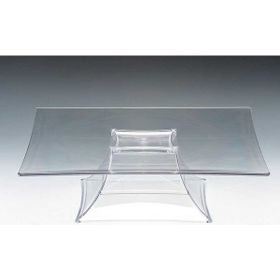 Zicco Ayaklı Tek Katlı Polikarbon 35x35x10.5 cm Şeffaf Teşhir Standı