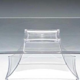 Zicco Ayaklı Tek Katlı Polikarbon 35x35x10.5 cm Şeffaf Teşhir Standı