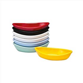 Zicco K-2024 7x15x3.5 cm, Mavi Mini Kayık Teşhir Tabağı Sosluk