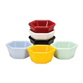 Zicco K-4006 7x3 cm Beyaz 6'lı Altıgen Mini Sosluk Reçellik