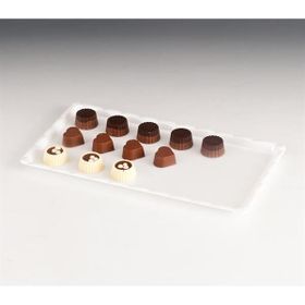 Zicco Kod: ZCP224 15x30 cm Beyaz Polycarbonat Çikolata Teşhir Tepsi