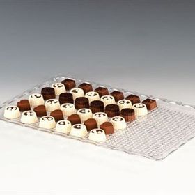 Zicco Kod: ZCP229 28x43 cm Şeffaf Polycarbonat Çikolata Teşhir Tepsi