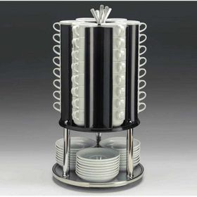 Zicco Tabak Fincan Kaşık Standı, Metal Altlı, Döner,