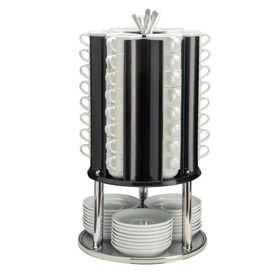 Zicco Tabak Fincan Kaşık Standı, Metal Altlı, Döner,