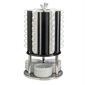 Zicco Tabak Fincan Kaşık Standı, Metal Altlı, Döner,