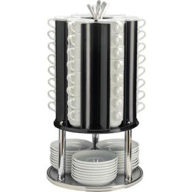 Zicco Tabak Fincan Kaşık Standı, Metal Altlı, Döner,