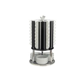 Zicco Tabak Fincan Kaşık Standı, Metal Altlı, Döner,