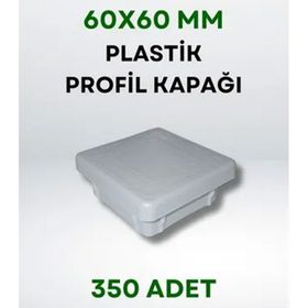 Zidi Plastik 60x60 mm 350 Adet Açık Gri Plastik Profil Kapağı