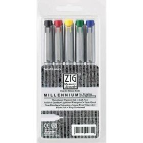 Zig 0.05 mm 5 Renk Millennium Teknik Çizim Kalemi