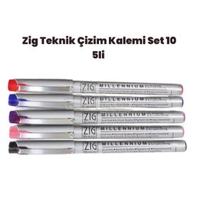 Zig 10 5'li 0,8 mm Teknik Çizim Kalem Set