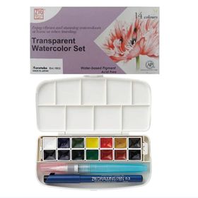Zig 138203 Transparent Watercolor Set 14 Renk Taş Sulu Boya