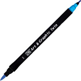Zig 34 Art Graphic Light Blue Twin Marker Çizim Kalemi