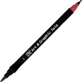 Zig Art Graphic Twin Marker 23 Wine Red Çizim Kalemi