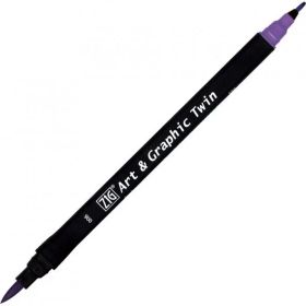 Zig Art Graphic Twin Marker 6 Violet Çizim Kalemi