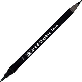 Zig Art Graphic Twin Marker 74 Dark Gray Çizim Kalemi