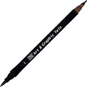 Zig Art Graphic Twin Marker 76 Dark Brown Çizim Kalemi