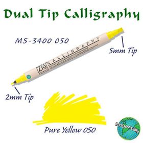 Zig Calligraphy 2 mm - 5 mm Pure Yellow Kaligrafi Kalemi