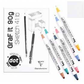 Zig Clean Color Dot Clairefontaine Defter Hediyeli Çift Uçlu Marker
