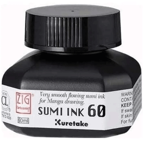 Zig CNCE103-6 Siyah 60 ml Mangaka Sumı Mürekkep