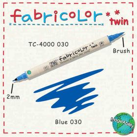 Zig Fabricolor Twin Brush Blue Kumaş Boyama Kalemi