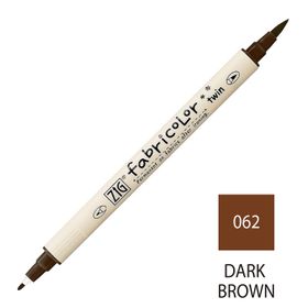 Zig Fabricolor Twin Brush Dark Brown Kumaş Boyama Kalemi