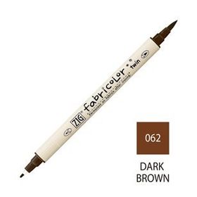Zig Fabricolor Twin Brush Dark Brown Kumaş Boyama Kalemi