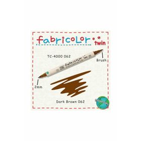 Zig Fabricolor Twin Brush Dark Brown Kumaş Boyama Kalemi