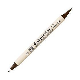 Zig Fabricolor Twin Brush Dark Brown Kumaş Boyama Kalemi