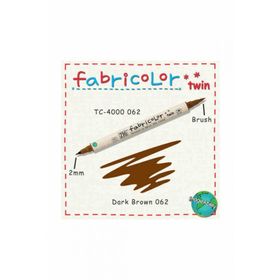Zig Fabricolor Twin Brush Dark Brown Kumaş Boyama Kalemi