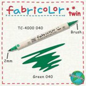 Zig Fabricolor Twin Brush Green Kumaş Boyama Kalemi