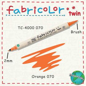 Zig Fabricolor Twin Brush Orange Kumaş Boyama Kalemi