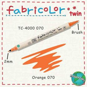 Zig Fabricolor Twin Brush Orange Kumaş Boyama Kalemi
