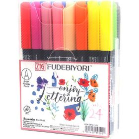 Zig Fudebiyori Brush Pen CBK-55N 24'lü Çizim Kalemi