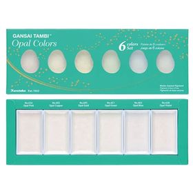Zig Gansai Tambi Opal MC20OC6V Inci Ve Sedef 6 Renk Sulu Boya Seti