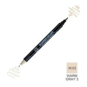 Zig Kurecolor CNKC-2200 Warm Gray 2 W.03 Fine Brush For Manga Çift Taraflı Marker Kalem