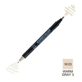 Zig Kurecolor CNKC-2200 Warm Gray 2 W.03 Fine Brush For Manga Çift Taraflı Marker Kalem