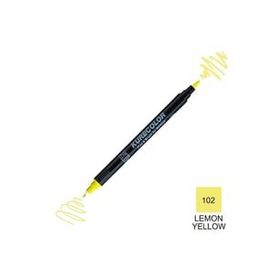 Zig Kurecolor Mangaka Fine & Brush CNKC-2200 102 Lemon Yellow Çift Taraflı Markör Kalem