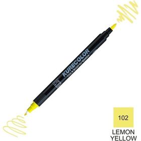 Zig Kurecolor Mangaka Fine & Brush CNKC-2200 102 Lemon Yellow Çift Taraflı Markör Kalem