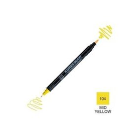 Zig Kurecolor Mangaka Fine & Brush CNKC-2200 104 Mid Yellow Çift Taraflı Markör Kalem
