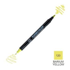 Zig Kurecolor Mangaka Fine & Brush CNKC-2200 120 Barium Yellow Çift Taraflı Markör Kalem